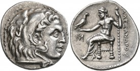 KINGS OF MACEDON. Alexander III ‘the Great’, 336-323 BC. Drachm (Silver, 20 mm, 4.21 g, 11 h), Miletos, circa 295-275. Head of Herakles to right, wear...
