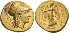 KINGS OF MACEDON. Alexander III ‘the Great’, 336-323 BC. Stater (Gold, 18 mm, 8.61 g, 11 h), Tarsos, struck under Philotas or Philoxenos, 323-317. Hea...