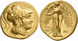 KINGS OF MACEDON. Alexander III ‘the Great’, 336-323 BC. Stater (Gold, 19 mm, 8.56 g, 11 h), Babylon I, struck under Seleukos I, circa 311-300. Head o...