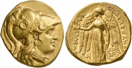 KINGS OF MACEDON. Alexander III ‘the Great’, 336-323 BC. Stater (Gold, 19 mm, 8.57 g, 11 h), Babylon I, struck under Seleukos I, circa 311-300. Head o...