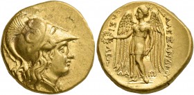 KINGS OF MACEDON. Alexander III ‘the Great’, 336-323 BC. Stater (Gold, 18 mm, 8.61 g, 9 h), Susa, struck under Koinos, circa 322-320. Head of Athena t...