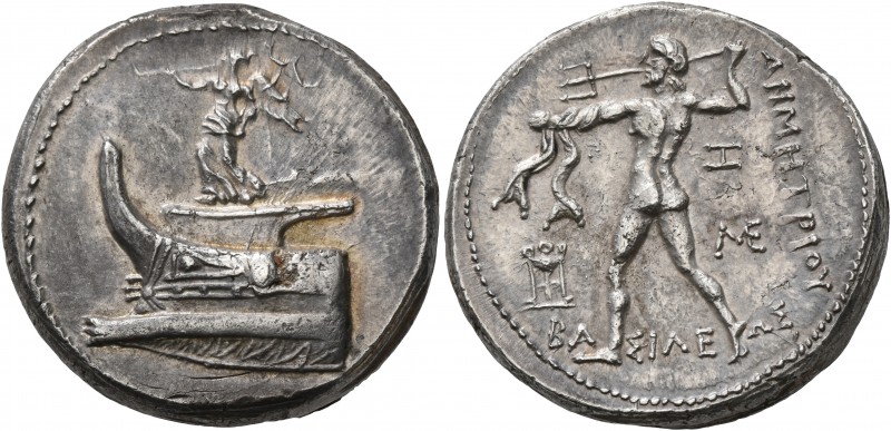 KINGS OF MACEDON. Demetrios I Poliorketes, 306-283 BC. Tetradrachm (Silver, 26 m...