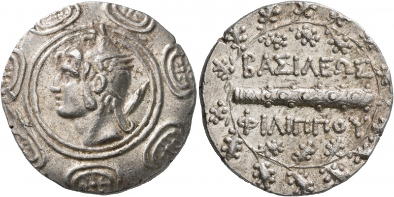 KINGS OF MACEDON. Philip V, 221-179 BC. Tetradrachm (Silver, 28 mm, 17.01 g, 12 ...