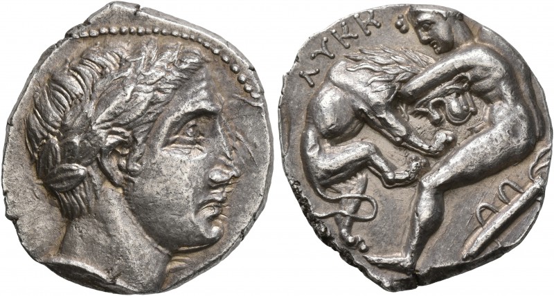 KINGS OF PAEONIA. Lykkeios, circa 359-335 BC. Tetradrachm (Silver, 24 mm, 12.83 ...
