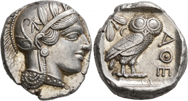 ATTICA. Athens. Circa 430s-420s BC. Tetradrachm (Silver, 24 mm, 17.23 g, 7 h). H...