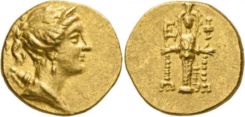 IONIA. Ephesos. 133-88 BC. Stater (Gold, 18 mm, 8.46 g, 1 h), circa 122/1-121/0....