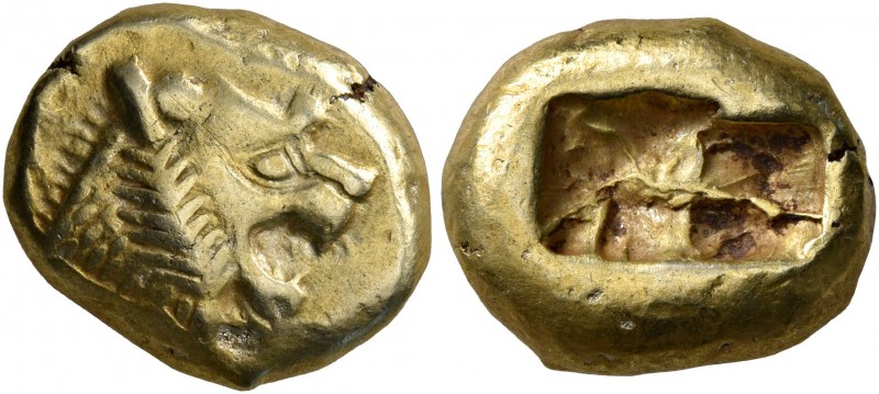 KINGS OF LYDIA. Alyattes II to Kroisos, circa 610-546 BC. Trite (Electrum, 13 mm...
