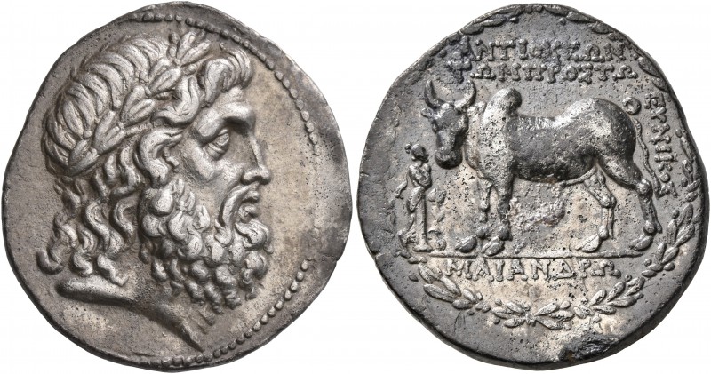 CARIA. Antioch ad Maeandrum. Circa 168-145. Tetradrachm (Silver, 27 mm, 15.92 g,...