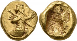 PERSIA, Achaemenid Empire. Time of Darios I to Xerxes II , circa 485-420 BC. Daric (Gold, 16 mm, 8.36 g), Sardes. Persian king or hero in kneeling/run...