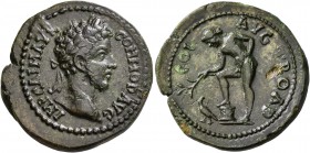 TROAS. Alexandria Troas. Commodus , 177-192. 'As' (Bronze, 26 mm, 9.24 g, 7 h). IMP CAI (sic!) M AVR COMMOD AVG Laureate head of Commodus to right. Re...