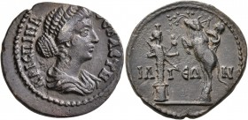 TROAS. Ilium. Crispina , Augusta, 178-182. Diassarion (Orichalcum, 26 mm, 10.71 g, 7 h). KPICΠINA CЄBACTH Draped bust of Crispina to right. Rev. IΛ-IЄ...