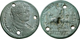 LYDIA. Philadelphia. Caracalla , 198-217. Medallion (Bronze, 41 mm, 35.39 g, 6 h), Klaudios Kapitonos, archon for the first time, late 214-217. AYT•K•...