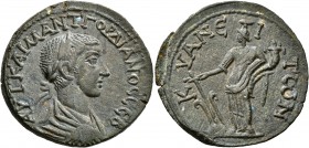 LYCIA. Cyane. Gordian III , 238-244. Tetrassarion (Bronze, 31 mm, 13.93 g, 11 h). AYT KAI M ANT ΓOPΔIANOC CЄB Laureate, draped and cuirassed bust of G...