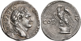 Titus, as Caesar, 69-79. Denarius (Silver, 18 mm, 2.98 g, 1 h), uncertain mint in Asia Minor (Ephesus?), 76. T CAESAR IMP VESP CENS Laureate head of T...
