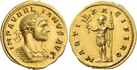 Aurelian, 270-275. Aureus (Gold, 21 mm, 4.19 g, 11 h), Siscia, summer 272-273. IMP AVRELIANVS AVG Laureate and cuirassed bust of Aurelian to right. Re...