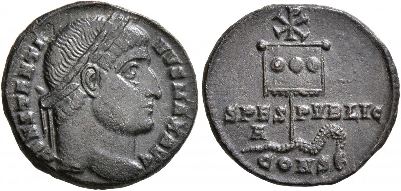 Constantine I, 307/310-337. Follis (Bronze, 19 mm, 3.24 g, 11 h), Constantinopol...