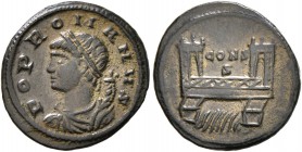 Commemorative Series, 330-354. Follis (Bronze, 14 mm, 1.26 g, 6 h), Constantinopolis, 330. POP ROMANVS Laureate and draped bust of the Genius Populi R...