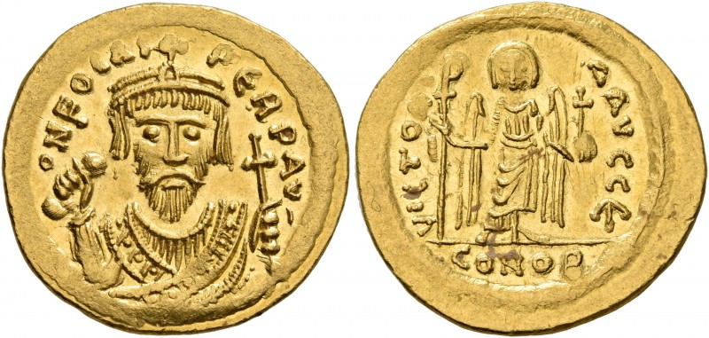 Phocas, 602-610. Solidus (Gold, 21 mm, 4.52 g, 7 h), Constantinopolis, 602-603. ...