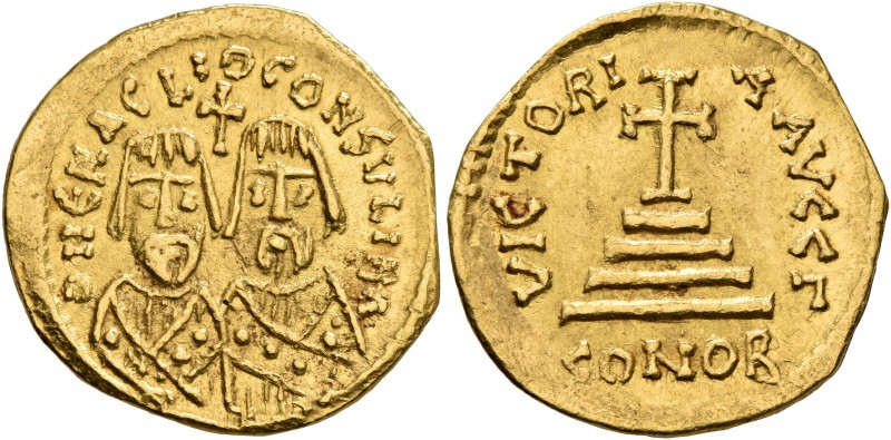 Revolt of the Heraclii, 608-610. Solidus (Gold, 20 mm, 4.30 g, 7 h), military mi...