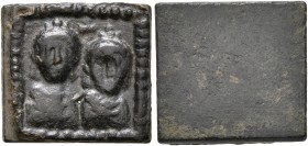 Byzantine Weights, Late 4th-early 5th century. Exagium Solidi (Bronze, 15x16 mm, 4.16 g), a uniface square coin weight for a solidus, uncertain mint i...