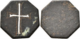 Byzantine Weights, Circa 5th-7th century. Weight of 1 Nomisma (Bronze, 18 mm, 4.17 g), an octagonal coin weight for a solidus with plain edges. Latin ...