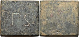 Byzantine Weights, Circa 6th-7th century. Weight of 6 Ounkia (Bronze, 40x44 mm, 163.18 g), a thick uniface square commercial weight with plain edges. ...