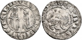 ARMENIA, Cilician Armenia. Royal. Levon I , 1198-1219. Tram (Silver, 21 mm, 3.09 g, 3 h), coronation issue, Sis. ԼԵԻՈՆ ԹԱԳԱԻ ՈՐ ՀԱՅՈ ('Levon King of t...