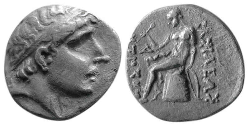 SELEUKID KINGS, Antiochus I, 281-261 BC. AR Drachm (3.76 gm; 17 mm). Bactria (Ai...