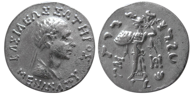 BAKTRIAN KINGS, Menander I Soter, Ca. 165/55-130 BC. AR Tetradrachm (9.46 gm; 25...