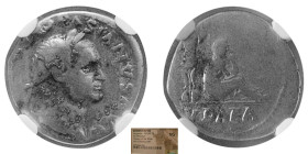 ROMAN EMPIRE, Vespasian, Denarius. Money of the Bible. NGC-VG.