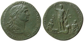 ROMAN EMPIRE, Trajan. AD 98-117. AE Sestertius. Rare.