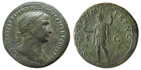 ROMAN EMPIRE, Trajan, 98-117 AD. AE Sestertius.