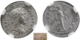 ROMAN EMPIRE, Trajan, 98-117 AD. AR Denarius. NGC-XF.