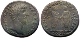ROMAN EMPIRE, Lucius Verus. AD 161-169. AE Sestertius.