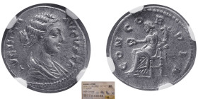 ROMAN EMPIRE, Lucillia, 164-182/3 AD. AR Denarius. NGC-XF.