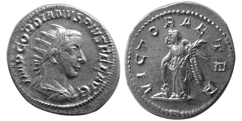 ROMAN EMPIRE; Gordian III, 238-244 AD. AR Antoninianus (4.26 gm; 23 mm). Rome, 2...