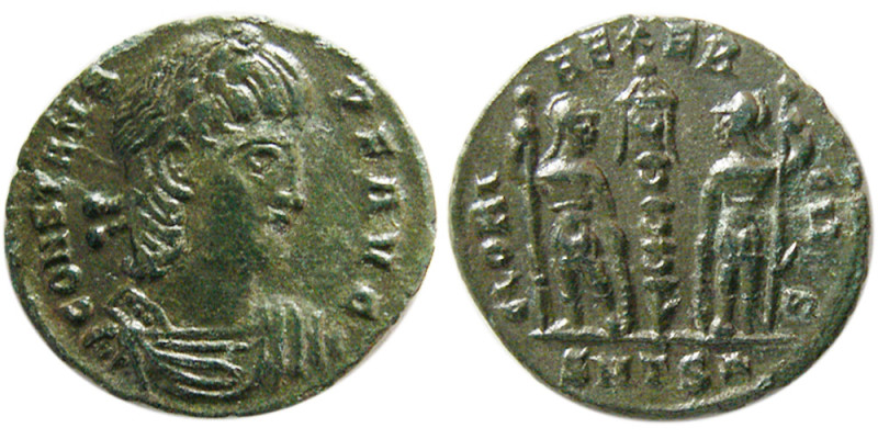 ROMAN EMPIRE; Constantine I, the Great AD 306-337. AE Follis (1.48 gm; 16 mm). A...