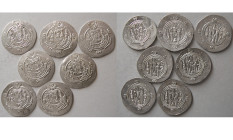 Group Lot of 7 Taberistan Kings, Silver Hemidrachms.