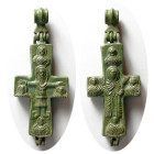 BYZANTINE EMPIRE, Circa 9th-10th. Century. Double sided Bronze Cross.