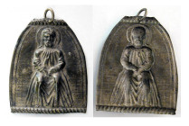 ANTIQUE Religious, Circa 18th century AD. Silver Placque