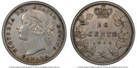 Victoria "Doubled 5" 20 Cents 1858 XF Details (Cleaned) PCGS, London mint, KM4. HID09801242017 © 2022 Heritage Auctions | All Rights Reserved