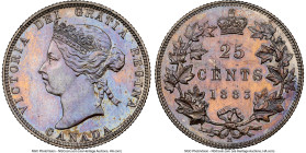 Victoria Specimen 25 Cents 1883-H SP65 NGC, Heaton mint, KM5. An very rare Specimen issue, of which there are only three others certified by the major...