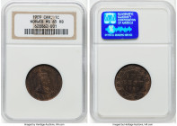 Edward VII Cent 1909 MS65 Red and Brown NGC, Ottawa mint, KM8. Wood-grained appearance with strong luster and redness residing underneath. Presently b...