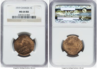 George V Cent 1919 MS64 Red and Brown NGC, Ottawa mint, KM21. A delightfully chestnut specimen brimming with shimmering luster. HID09801242017 © 2022 ...