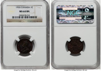 George V Cent 1926 MS64 Brown NGC, Ottawa mint, KM28. A delightful near-Gem example with attractive dark cherry patination and cartwheeling underlying...