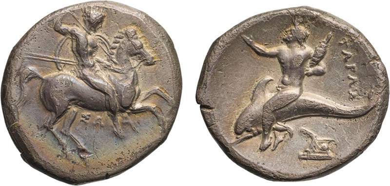 MONETE GRECHE. CALABRIA. TARANTO (CIRCA 280-291 A.C.). NOMOS


Argento, 7,62g...