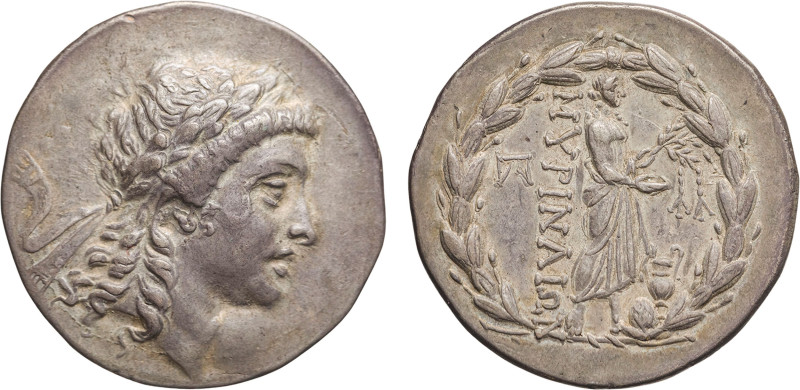 MONETE GRECHE. AEOLIS. MYRINA (II-I SEC. A.C.). TETRADRACMA


Argento, 16,47g...