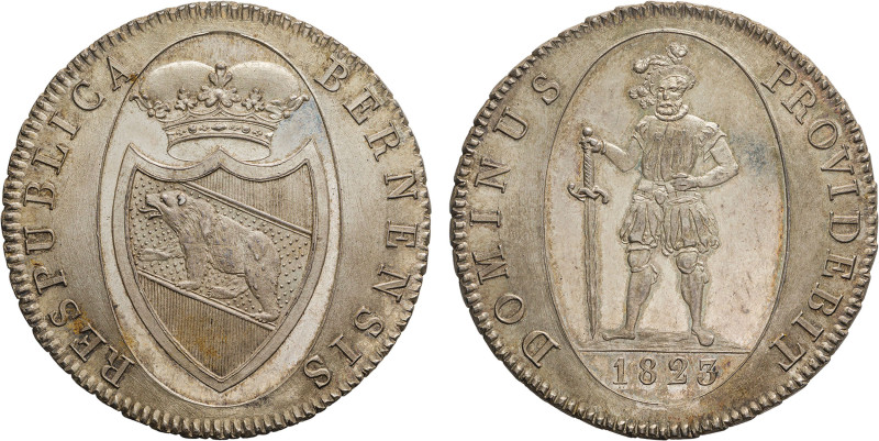 ZECCHE ESTERE. SVIZZERA. BERNA. TALLERO 1823

Argento, 29,50gr, 41x40mm. Megli...