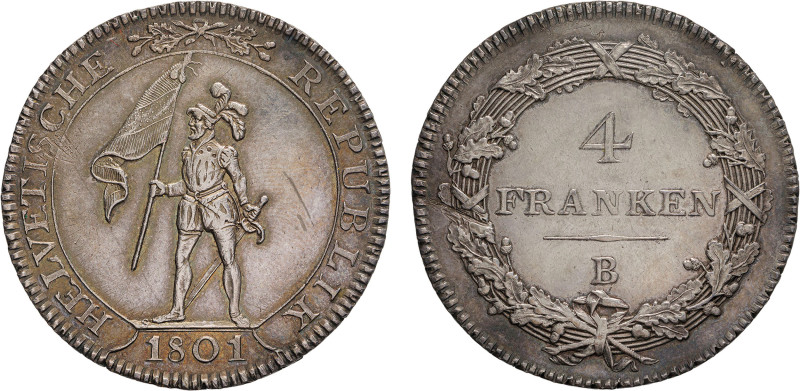 ZECCHE ESTERE. SVIZZERA. 4 FRANCHI 1801

Berna. Argento, 29,40gr, 40mm. Segnet...