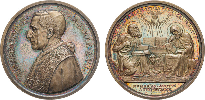 MEDAGLIE PONTIFICIE. BENEDETTO XV (1914-1922).

MEDAGLIA 1921 IN COFANETTO
Pe...
